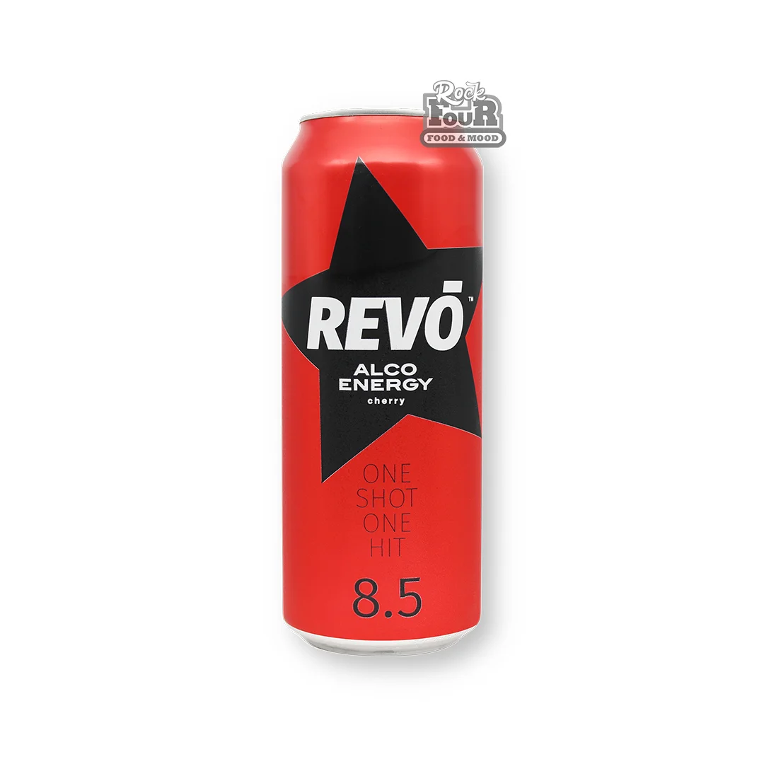 Low-alcohol energy drink "Revo" cherry 450ml